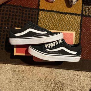 Vans old skool canvas black white